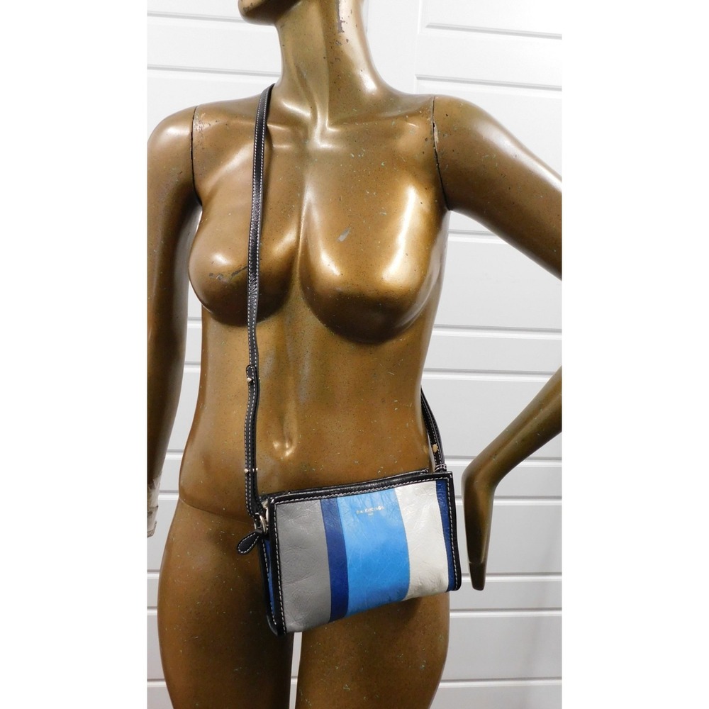 Balenciaga Bazer Striped Leather Multi Color Crossbody Bag - Picture 2 of 6